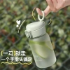 Straws water cup for girls, high appearance level, summer heat resistant, shockproof, portable, children, students, pregnant women and new mothers, graduated cup Specification image
